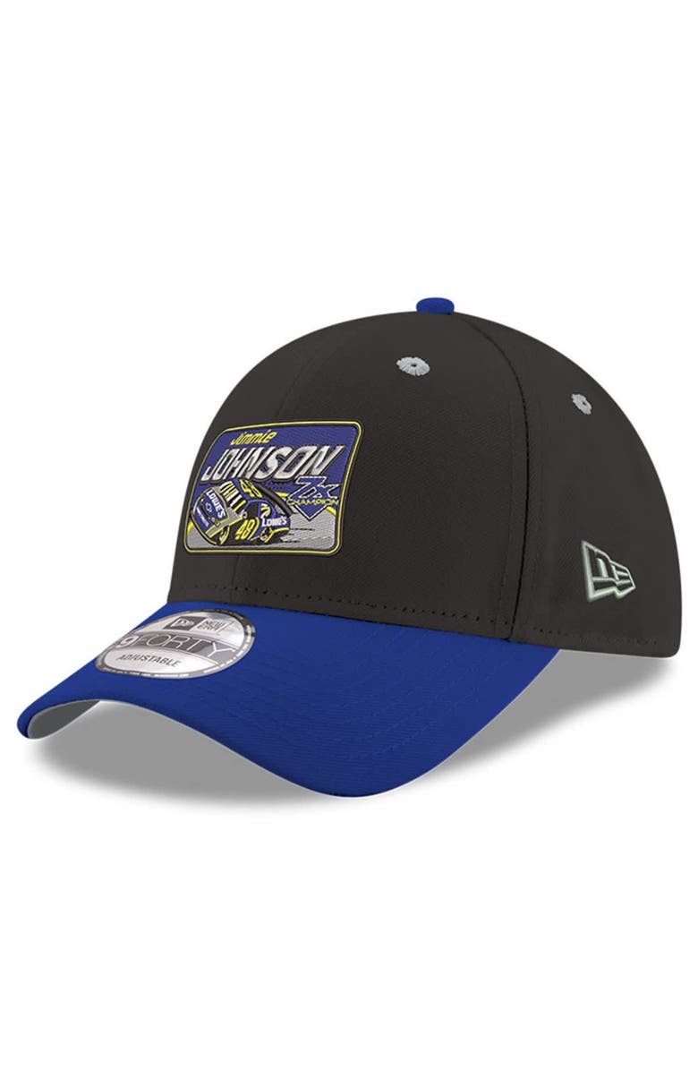New Era Men's New Era  Black/Royal Jimmie Johnson NASCAR Hall of Fame Class of 2024 9FORTY Adjustable Hat, Alternate, color, 