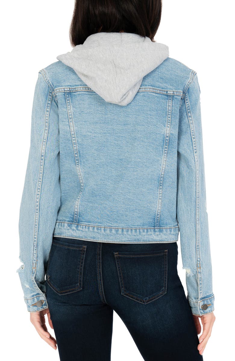 KUT from the Kloth Julia Denim Jacket with Removable Hood, Alternate, color,