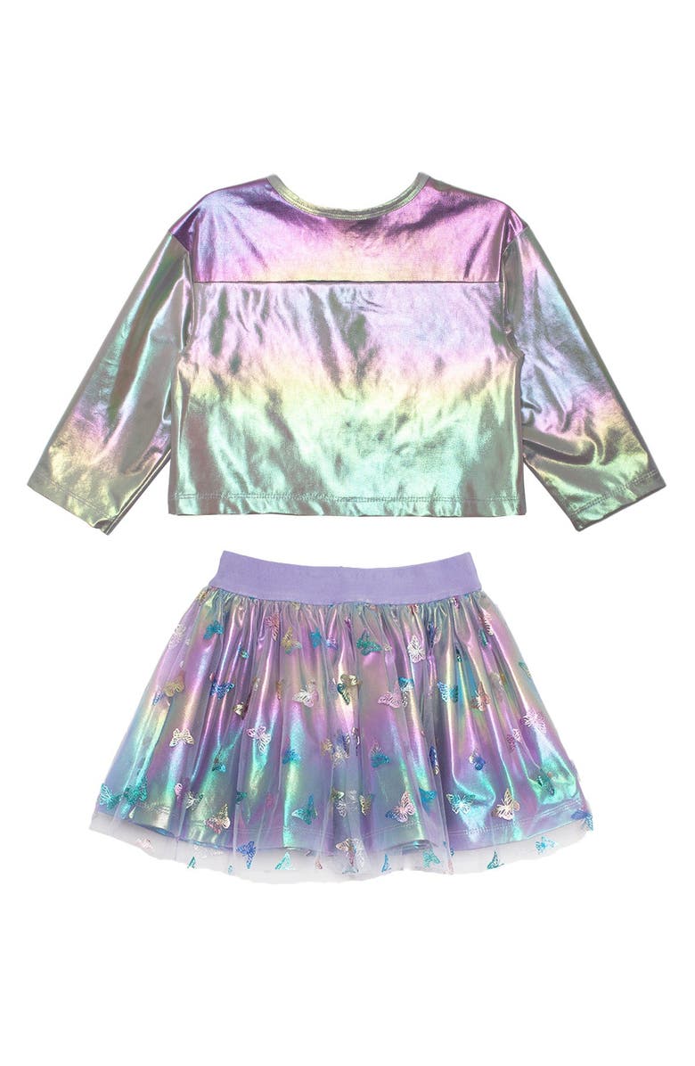 Isobella & Chloe Gametime Butterfly Two Piece Set, Alternate, color, Purple