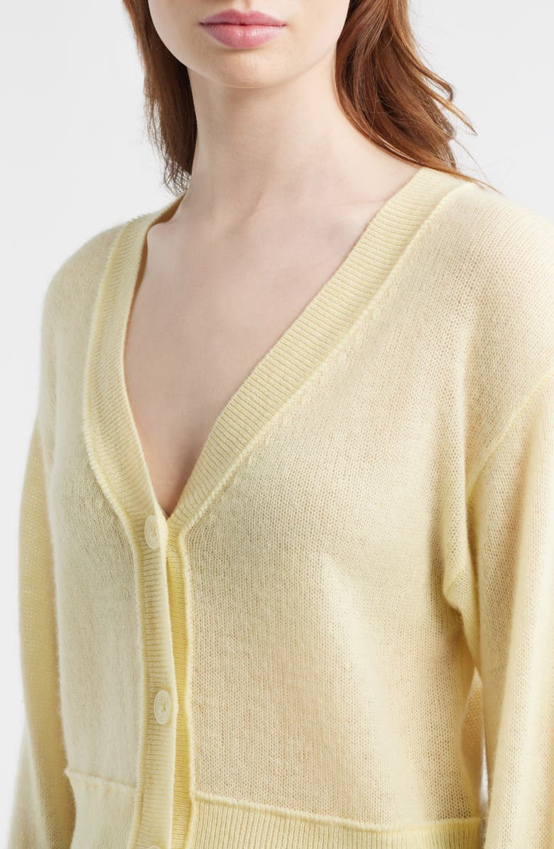 LoveShackFancy Lawrence Crop Cashmere Cardigan, Alternate, color, 