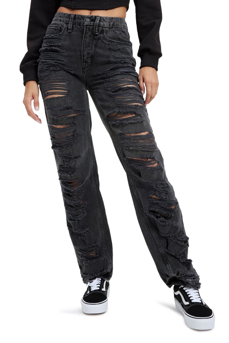 Good '90s Loose Fit Jeans, Main, color, BLACK247