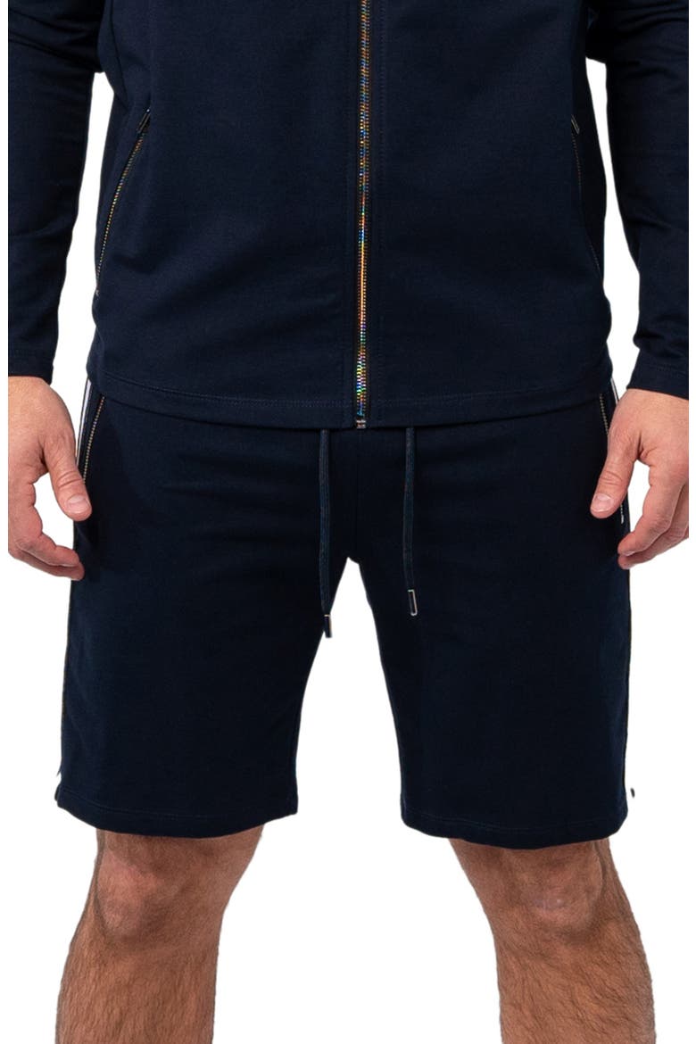 Track Blue Stretch Cotton Shorts, Main, color, BLUE