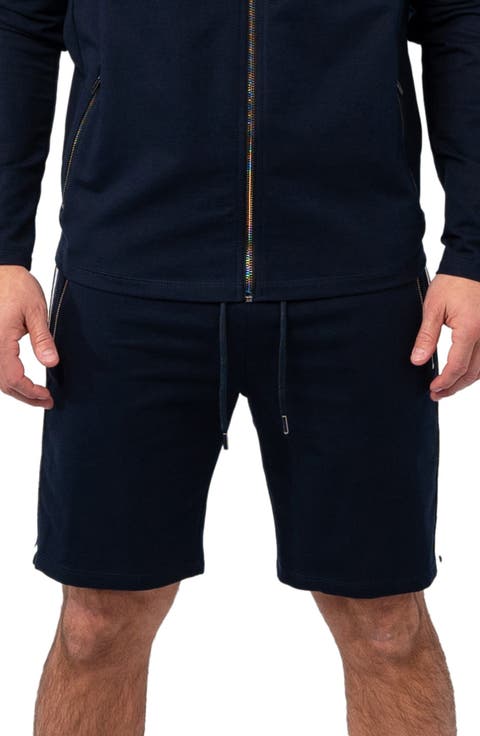 Track Blue Stretch Cotton Shorts