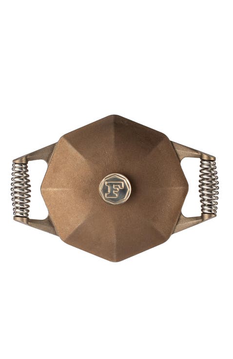 Octagonal Cast Iron Dutch Oven with Lid Brown