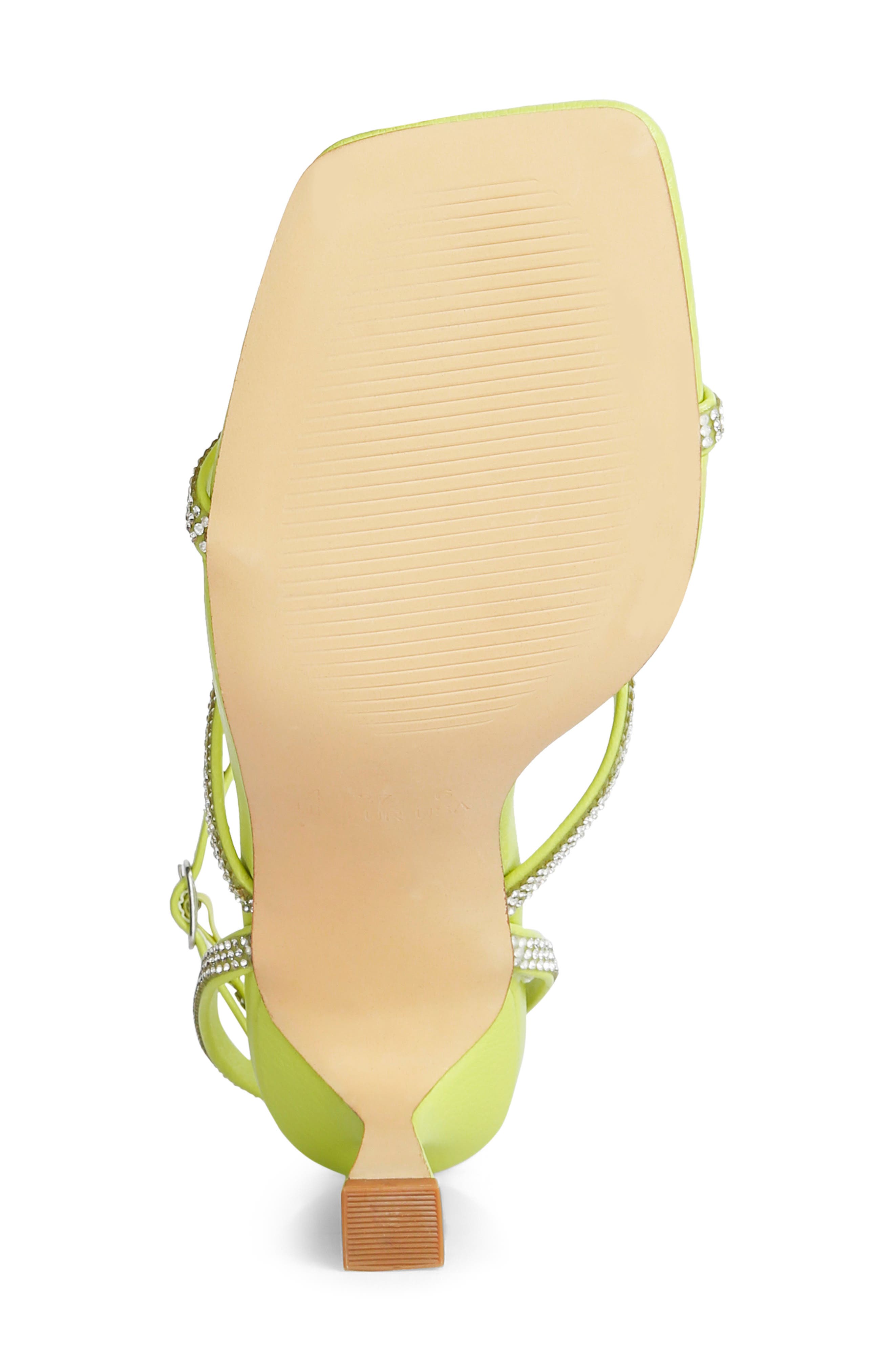 LONDON RAG Crush It Diamante Mid Heel Sandal, Alternate, color, Lime