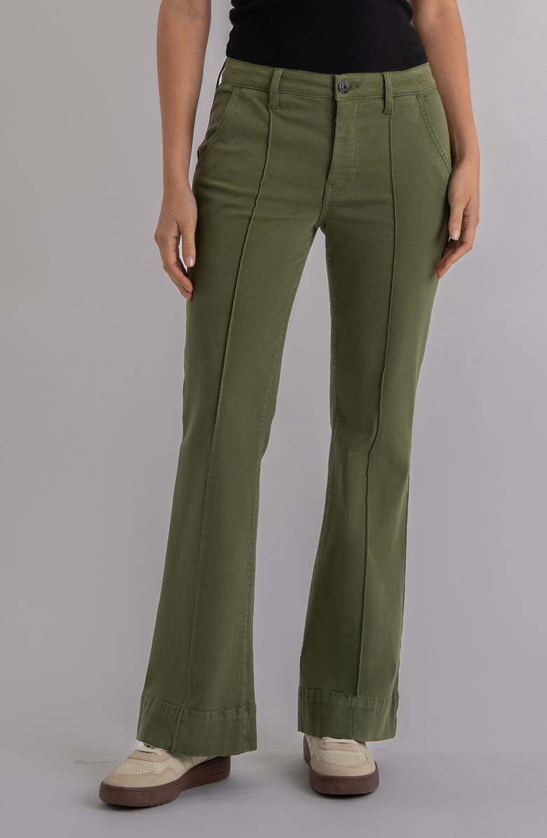 KUT from the Kloth Stella High Waist Flare Pants, Main, color, Dill