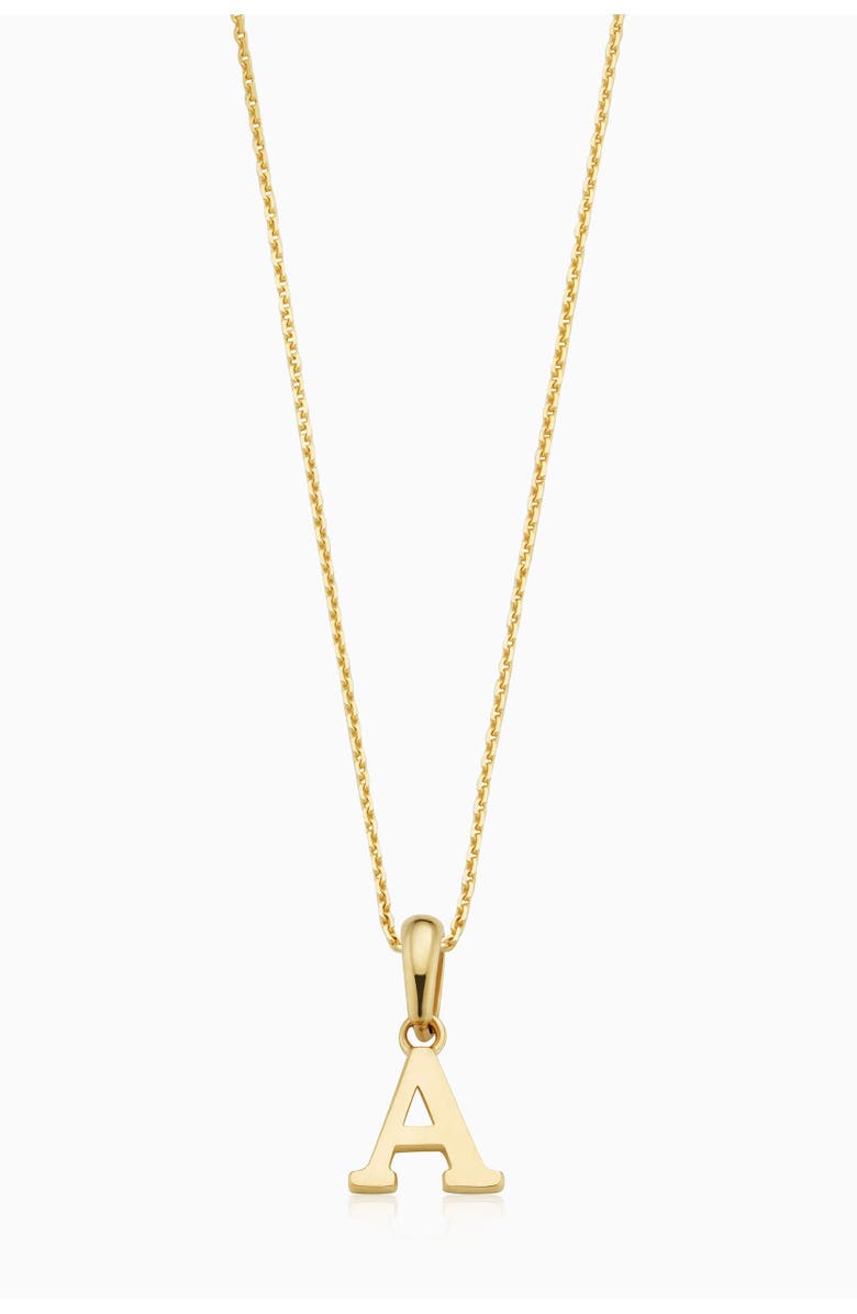 Oradina 14K Gold My Letter Initial Pendant Necklace, Main, color, Letter A