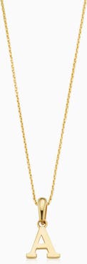 Oradina 14K Gold My Letter Initial Pendant Necklace