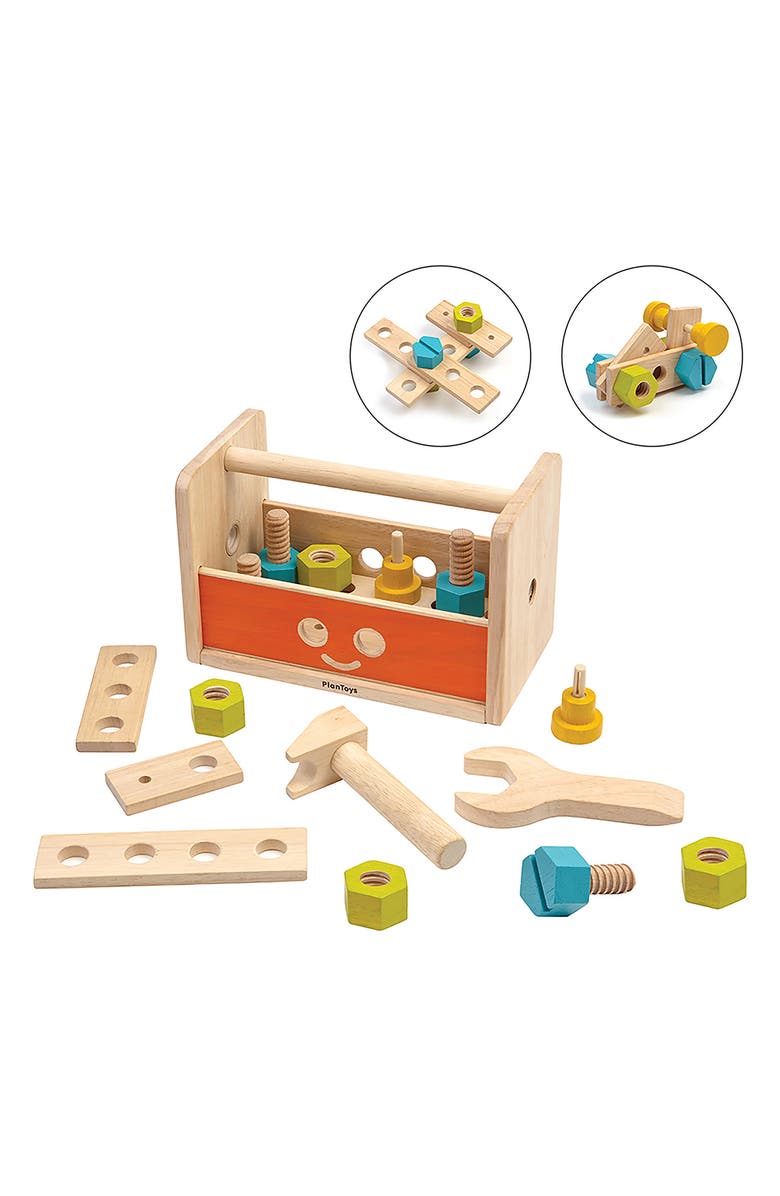 PlanToys<sup>®</sup> 18-Piece Robot Tool Box Set, Alternate, color, Assorted