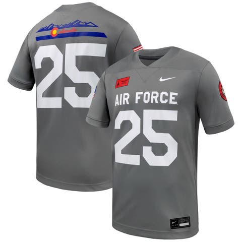 Men's Nike #25 Gray Air Force Falcons APLS Fighting Falcon Collection Football Game Jersey