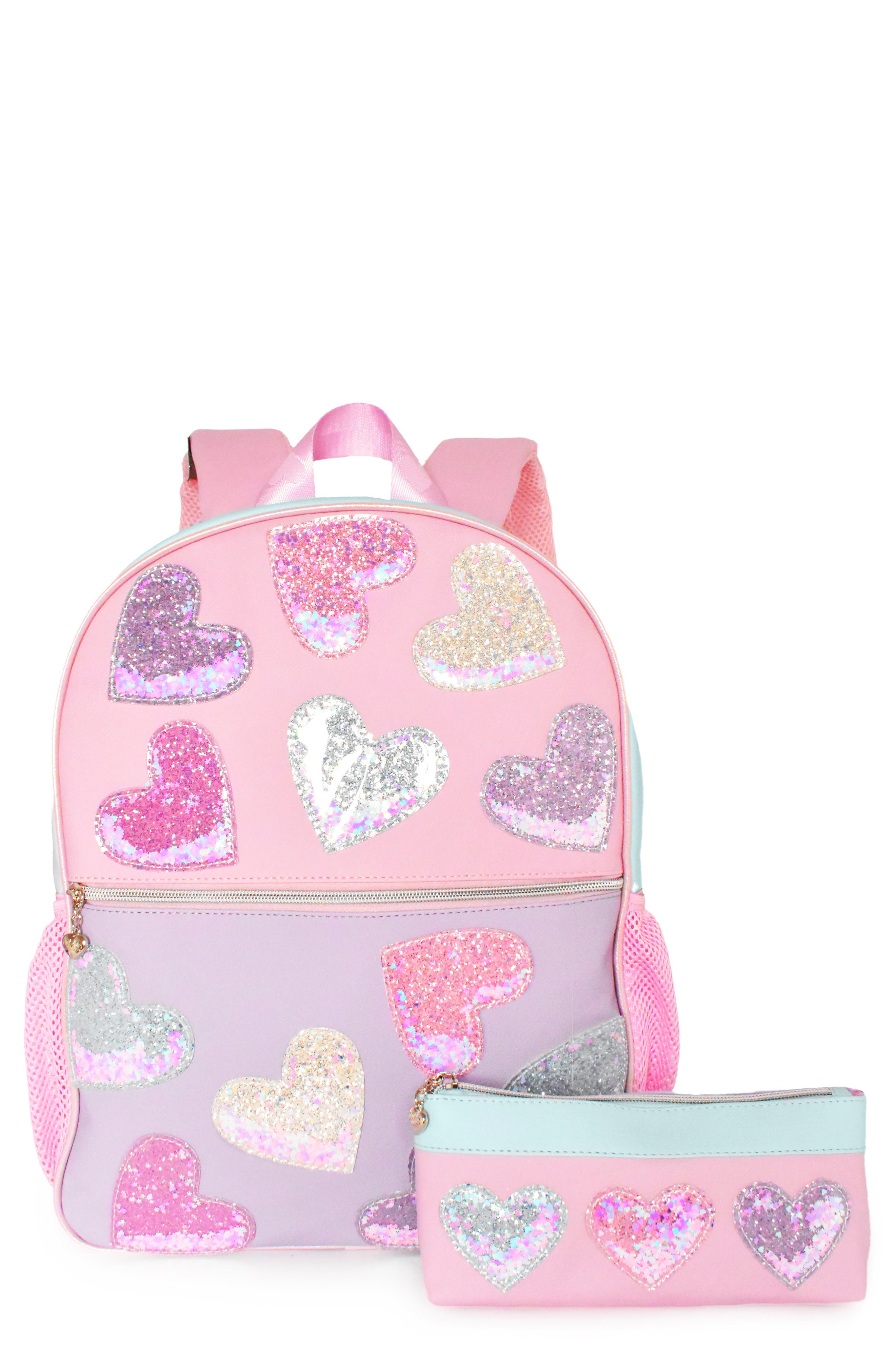 Glitter Heart Large Backpack