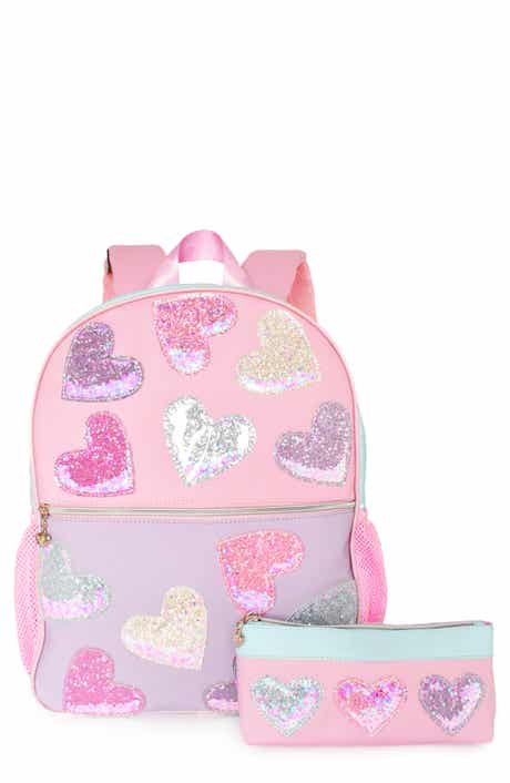 Glitter Heart Large Backpack