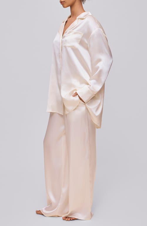 Papinelle Audrey Oversize Mulberry Silk Pajama Top