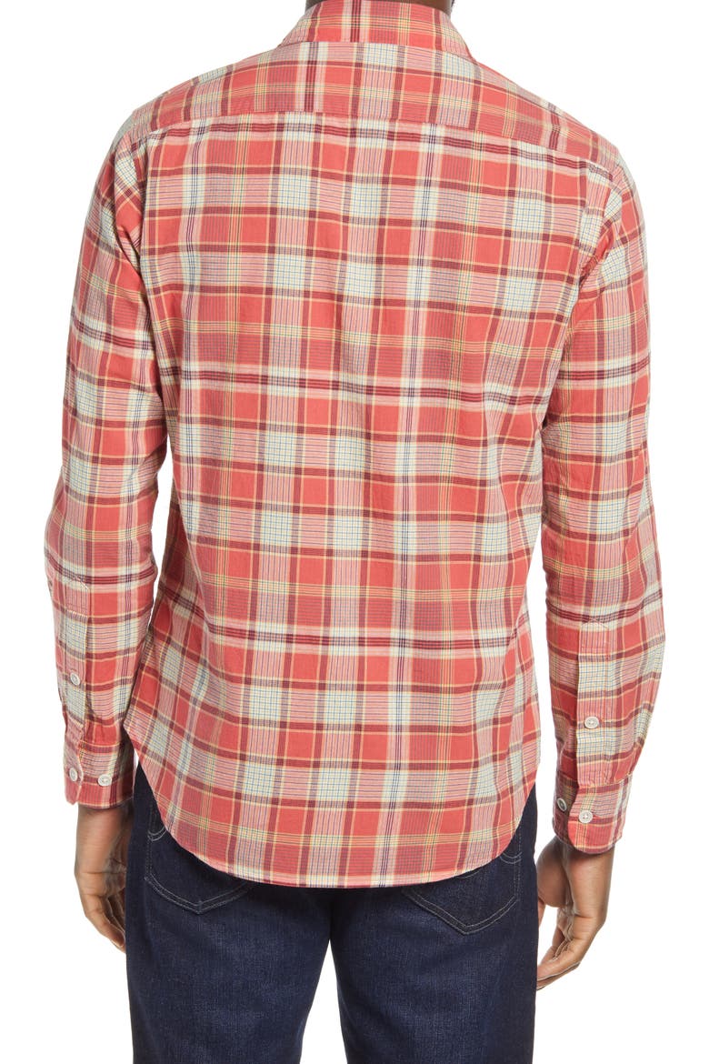 Madras Slim Fit Plaid Button-Up Shirt, Alternate, color, KINGSCOURT PLAID