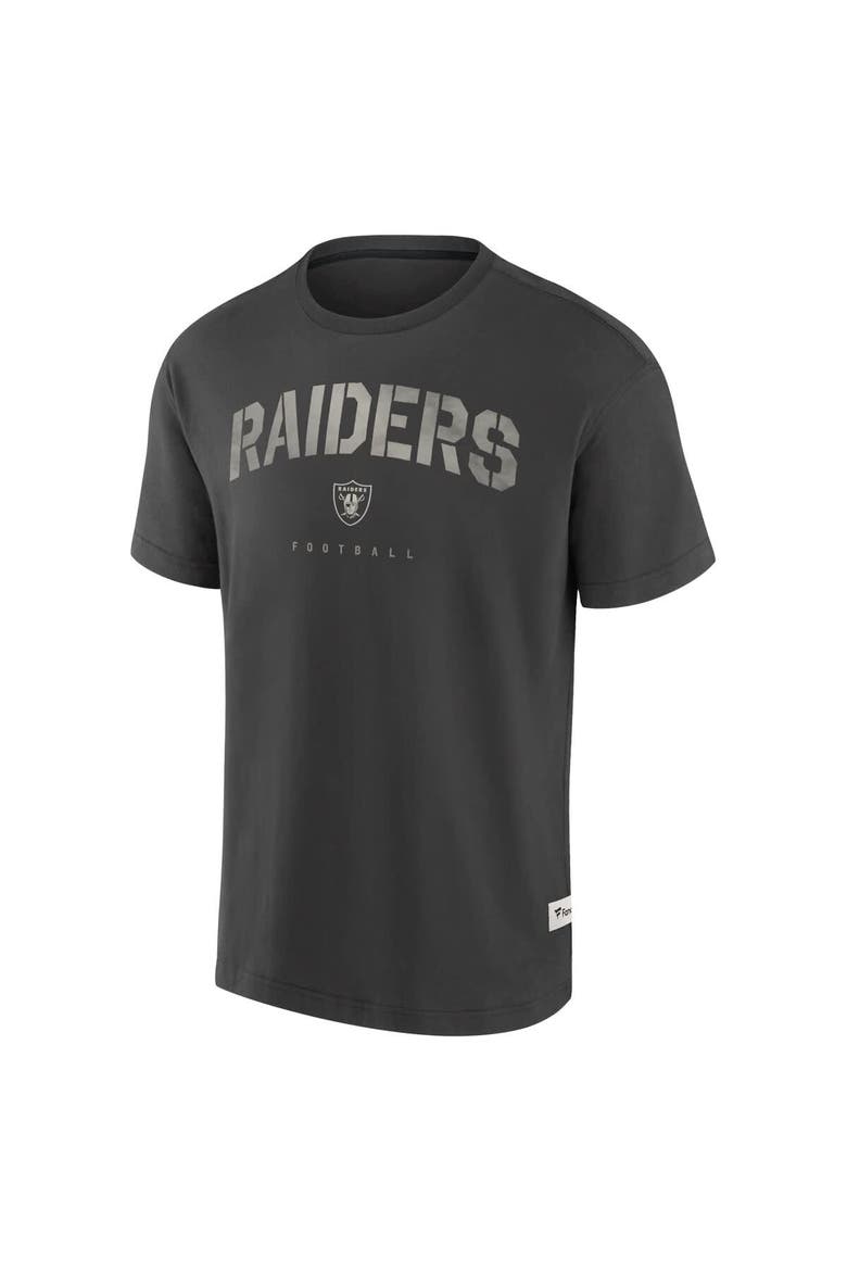 Men's Fanatics Charcoal Las Vegas Raiders Elements Weathered Tonal Future Ground T-Shirt, Alternate, color, Charcoal
