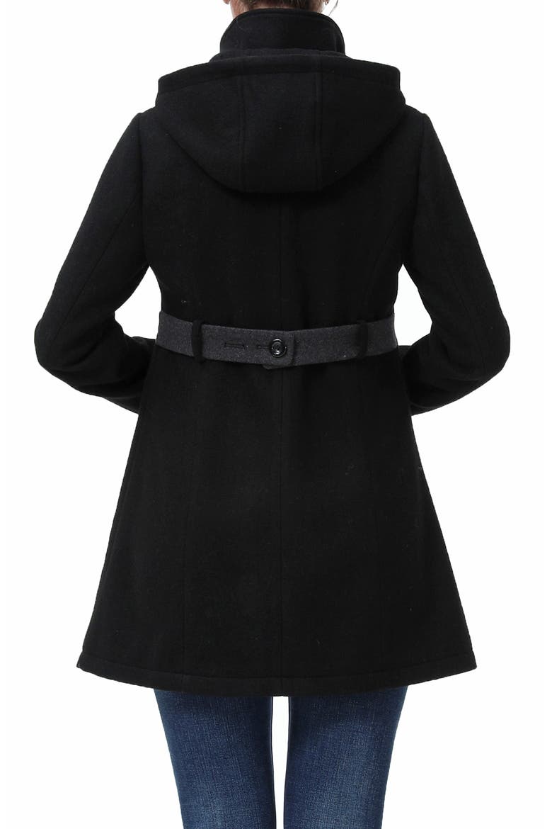 Adeline Wool Blend Maternity Coat, Alternate, color, BLACK/GRAY