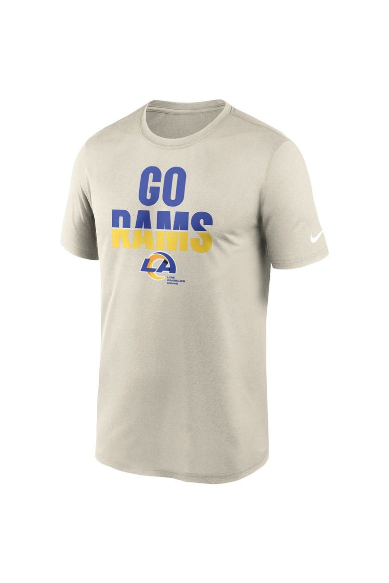 Men's Nike  Cream Los Angeles Rams Legend Local Phrase Performance T-Shirt, Alternate, color, Cream