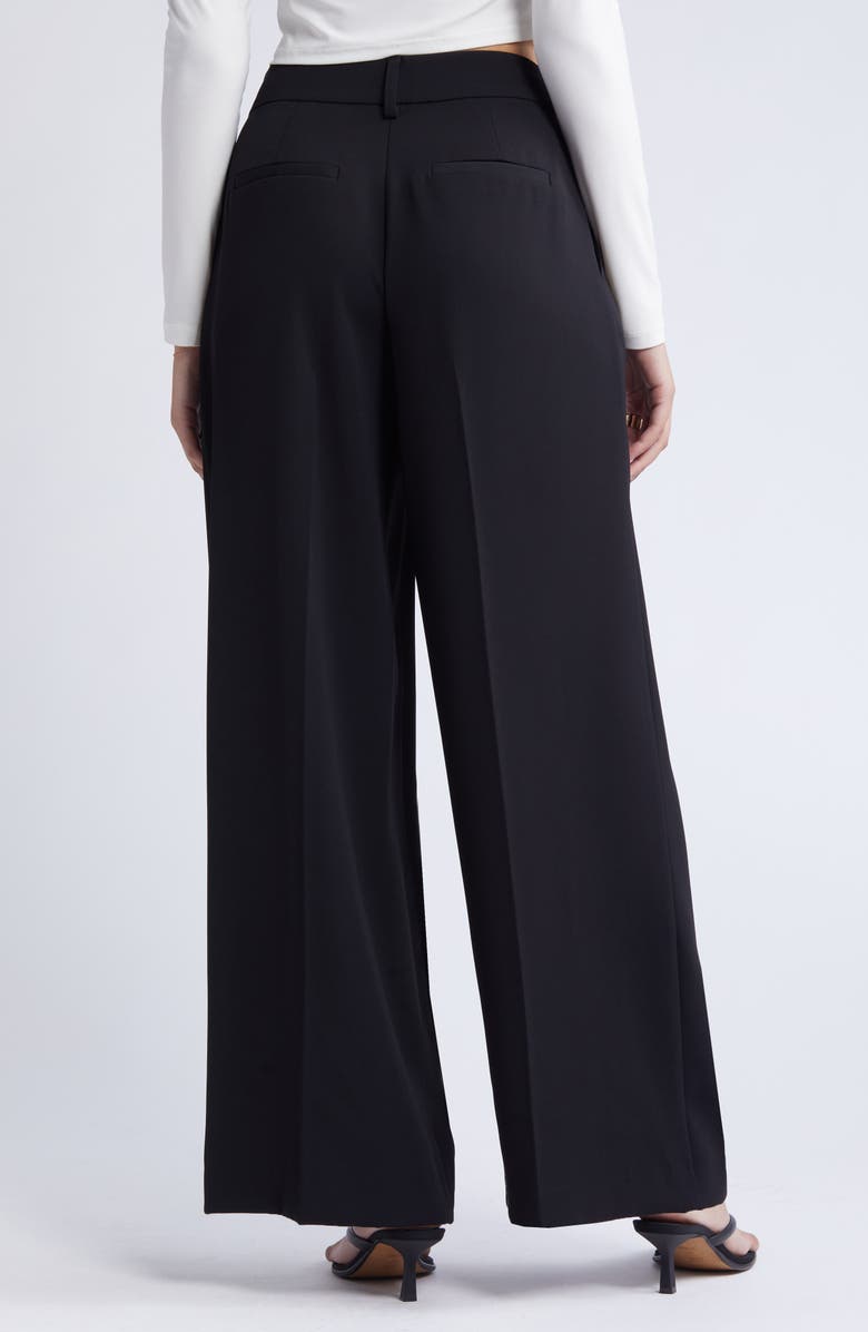 Open Edit Wide Leg Twill Trousers, Alternate, color,