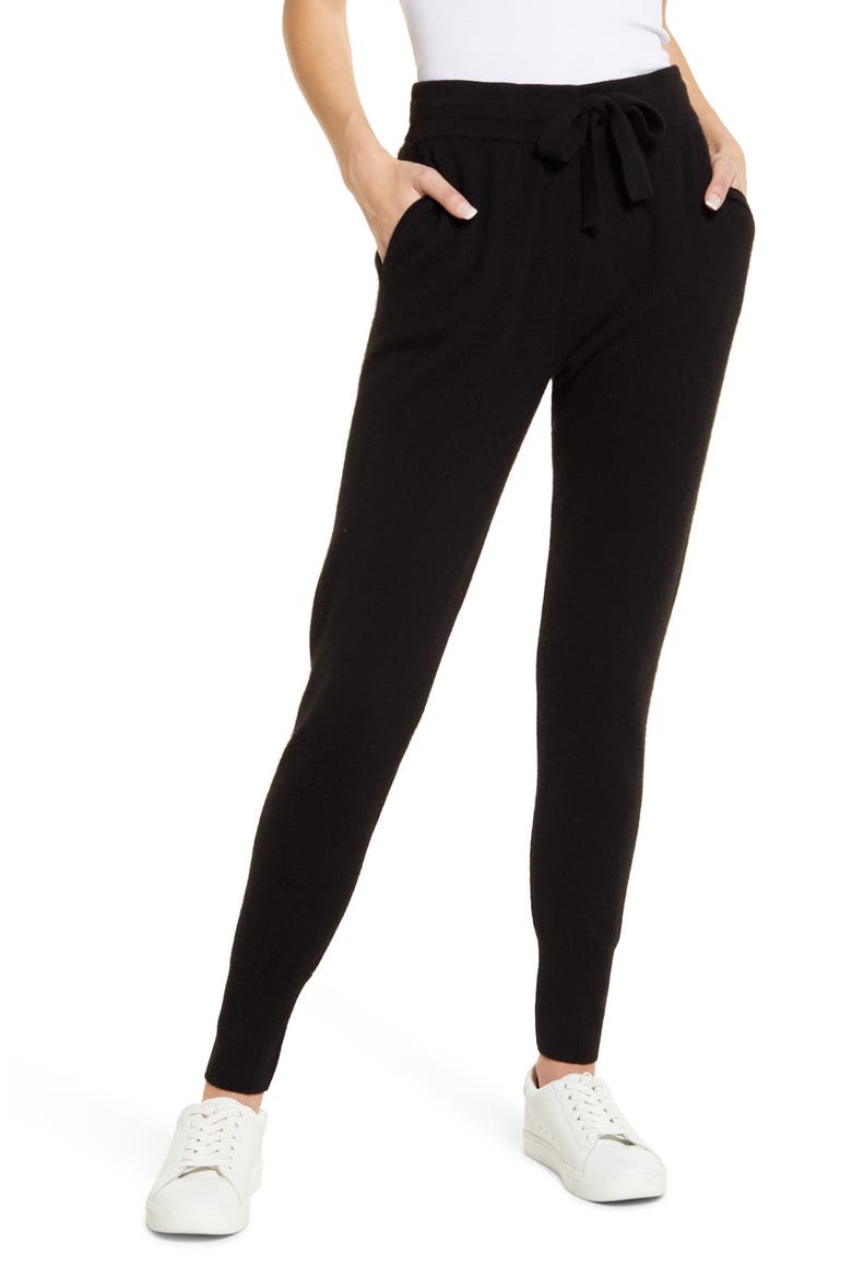 PROJECT NAADAM Cashmere Joggers, Main, color, BLACK