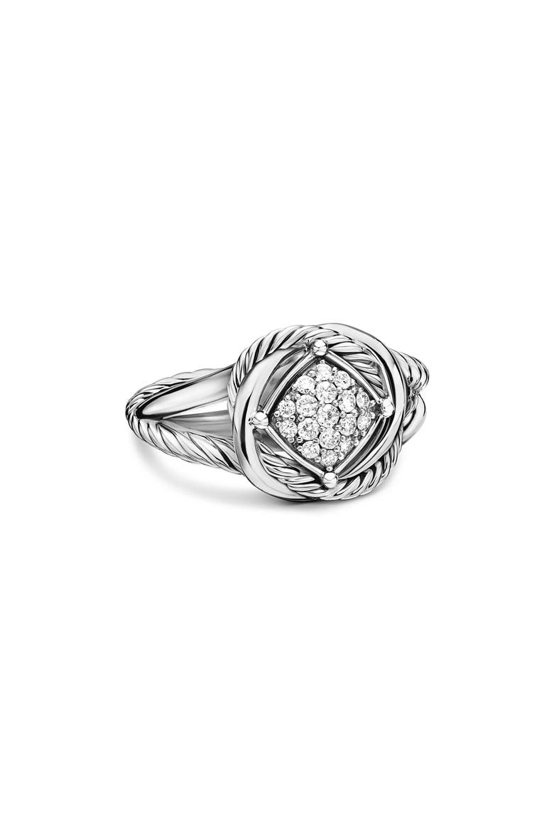 Infinity Ring with Diamonds, Alternate, color, DIAMOND