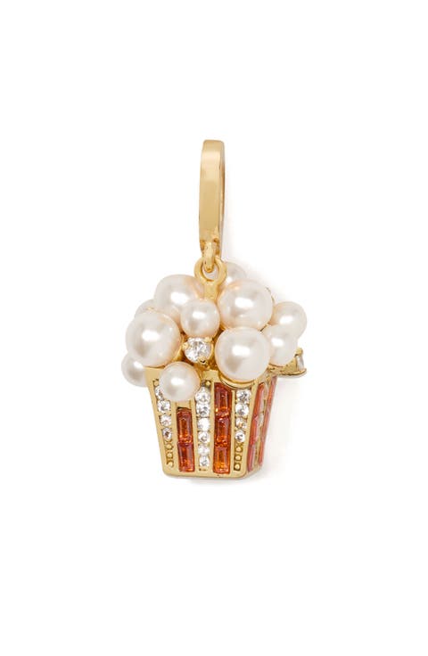 faux pearl popcorn charm