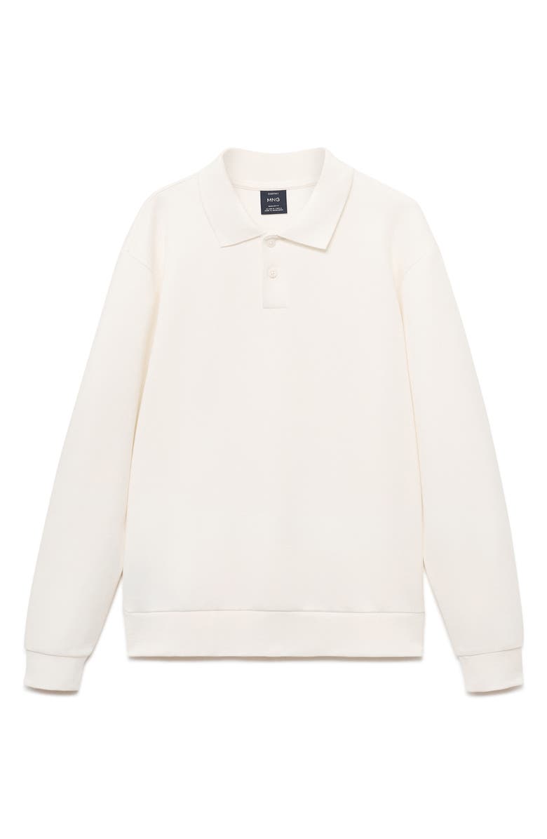 MANGO Regular Fit Polo Sweatshirt, Alternate, color, White