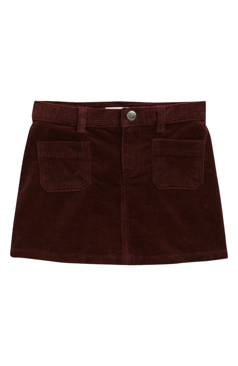 Bonpoint Kids' Tison Corduroy A-Line Skirt, Main, color, Bordeaux