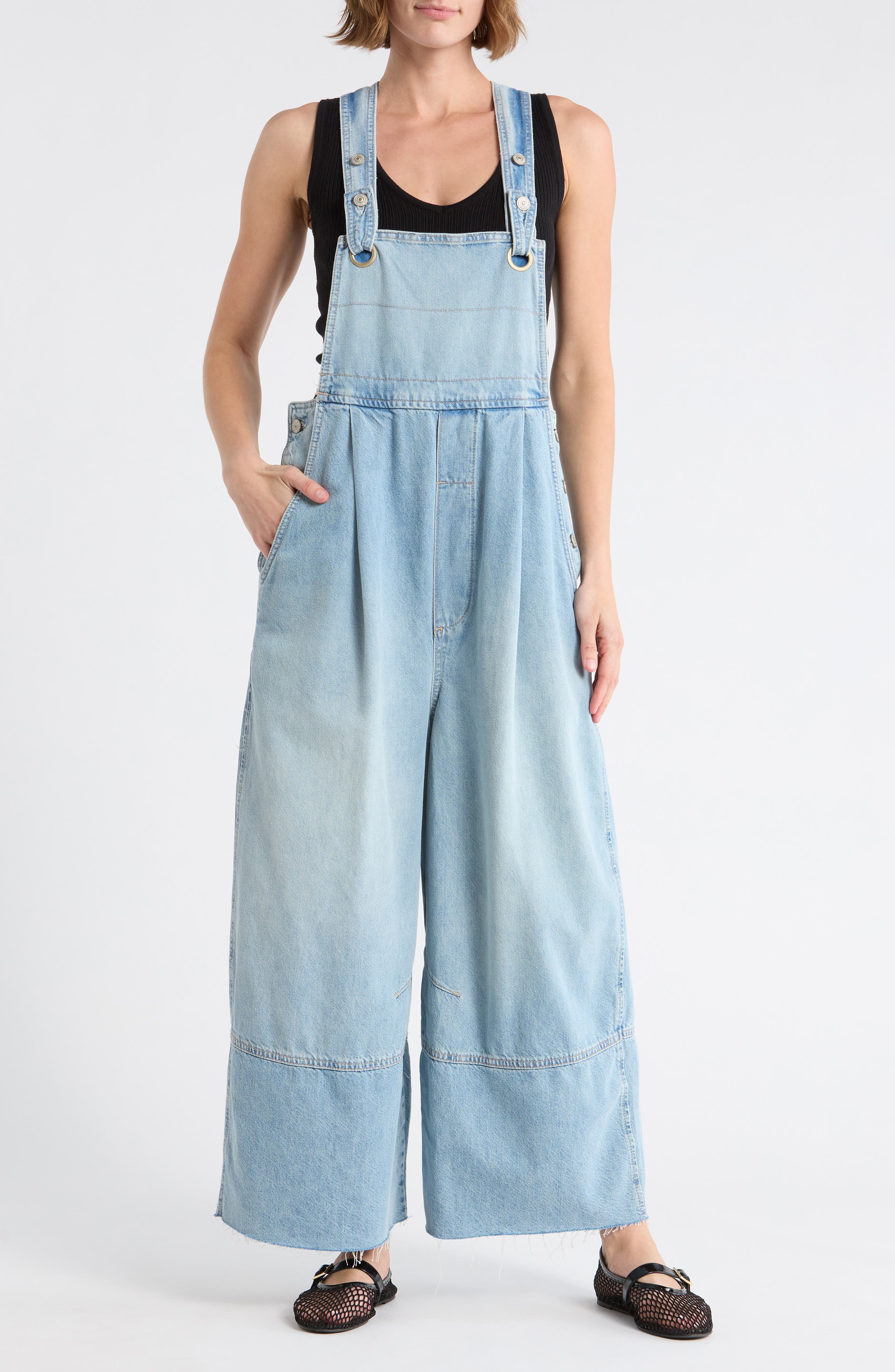 Free People Rambler Denim Overalls