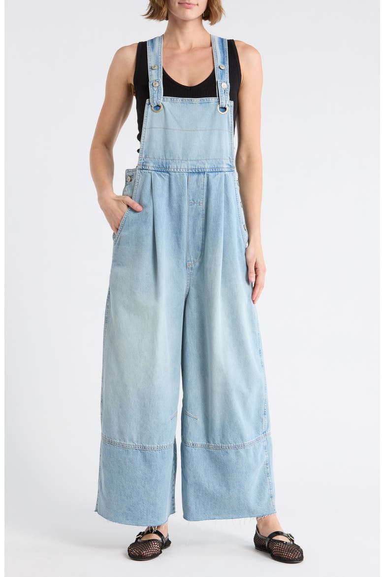 Rambler Denim Overalls, Main, color, SKY