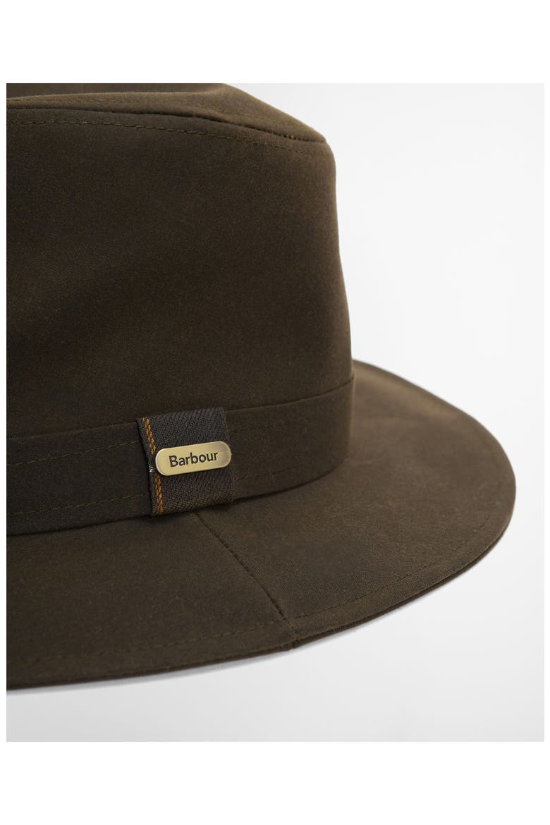 Vintage Waxed Cotton Fedora, Alternate, color, OLIVE