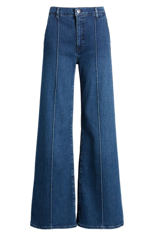 Frame The Pintuck High Waist Wide Leg Jeans In Highway