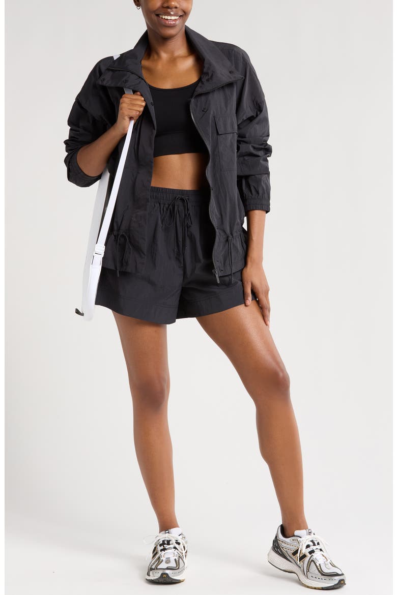 Road Trip Crinkle Jacket, Alternate, color, BLACK