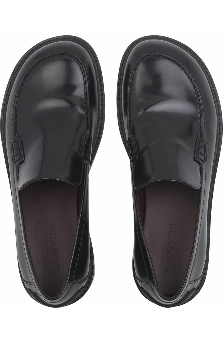 Lanvin Spinto Loafers In Glossy Leather, Alternate, color,