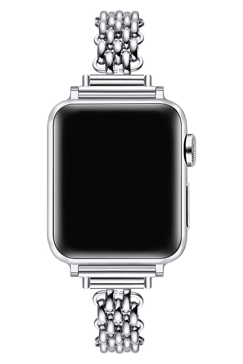 Sylvie Apple Watch® Bracelet Watchband, Alternate, color, SILVER