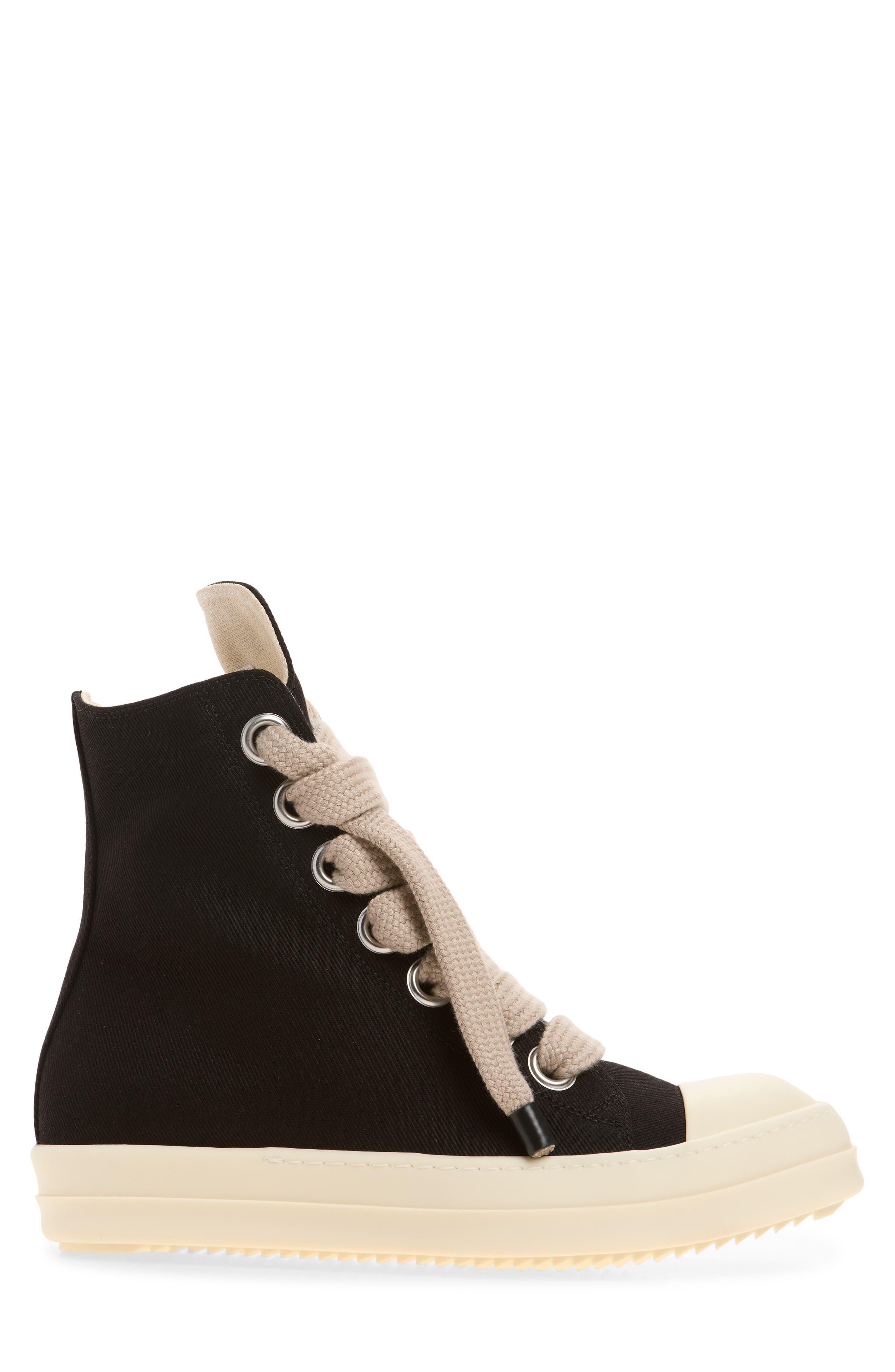 Jumbolace High Top Sneaker, Alternate, color, BLACK/ MILK/ MILK