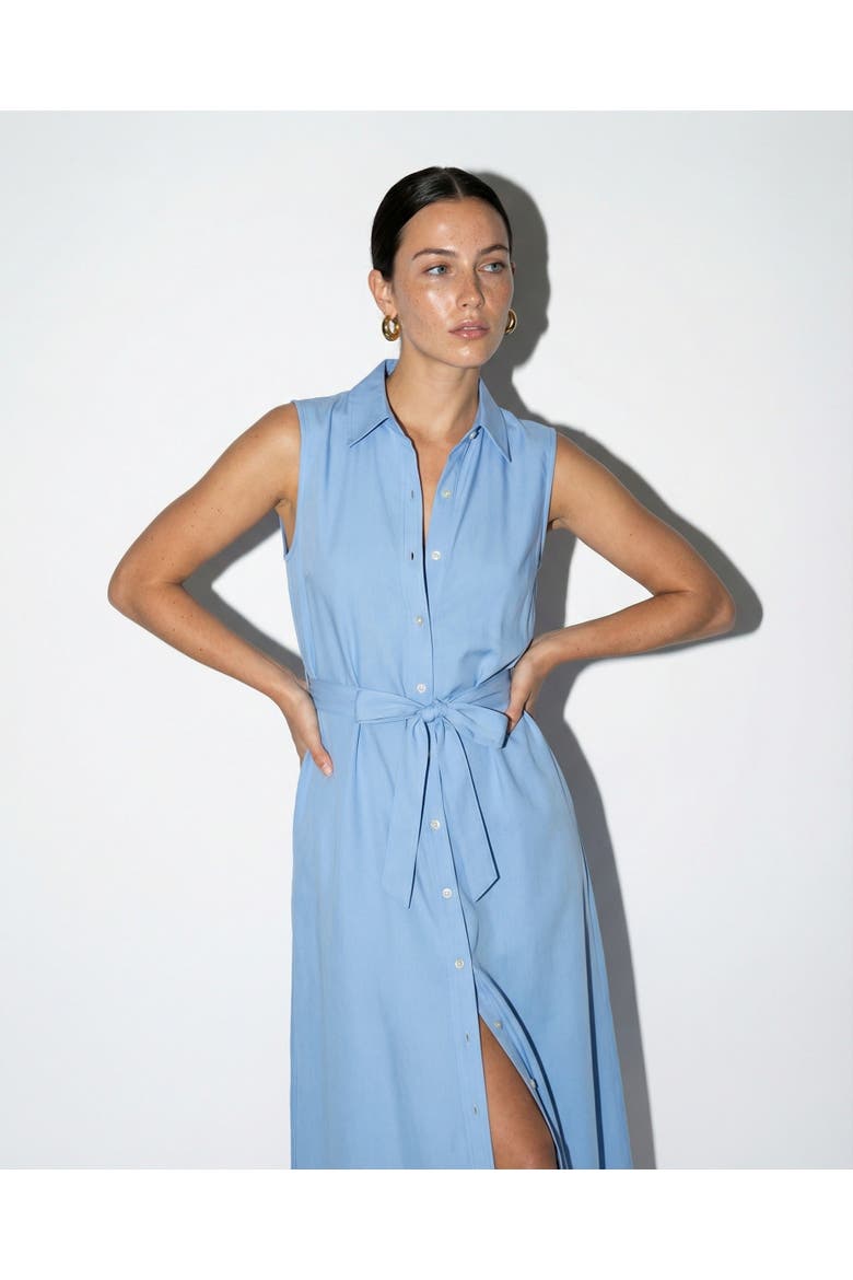 The Sleeveless Midi Dress, Alternate, color, Light Blue