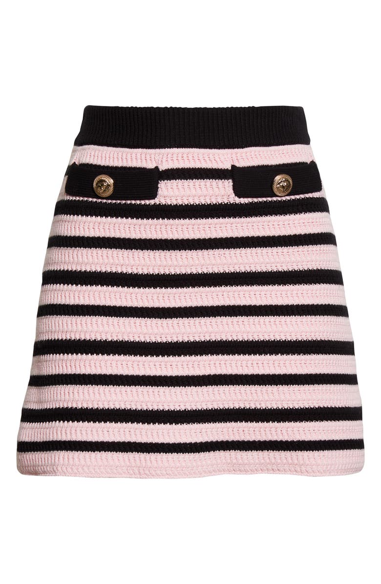 Rebecca Vallance Stripe Cotton Blend Knit Skirt, Alternate, color,