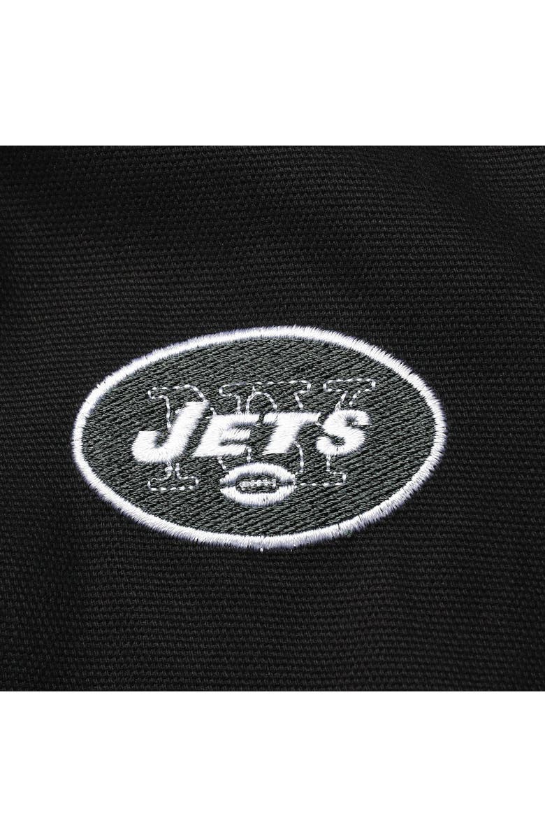 DUNBROOKE Men's Dunbrooke Black New York Jets Dakota Cotton Canvas Hooded Jacket, Alternate, color, 