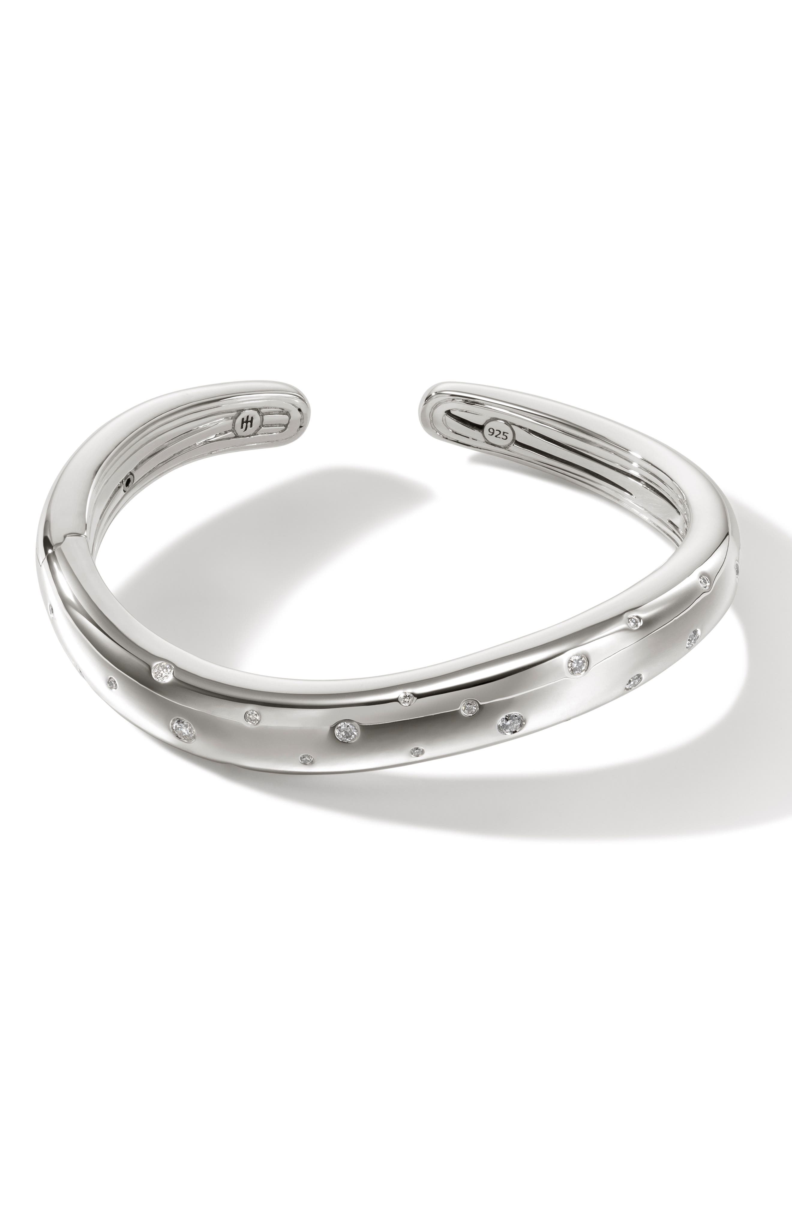 John Hardy Surf Kick Pavé Diamond Cuff Bracelet (Women) | Nordstrom
