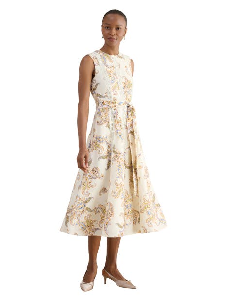 Uma Linen Blend Midi Dress