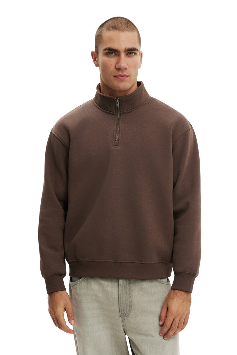 Men's 1/4 Zip Fleece, Main, color, Espresso