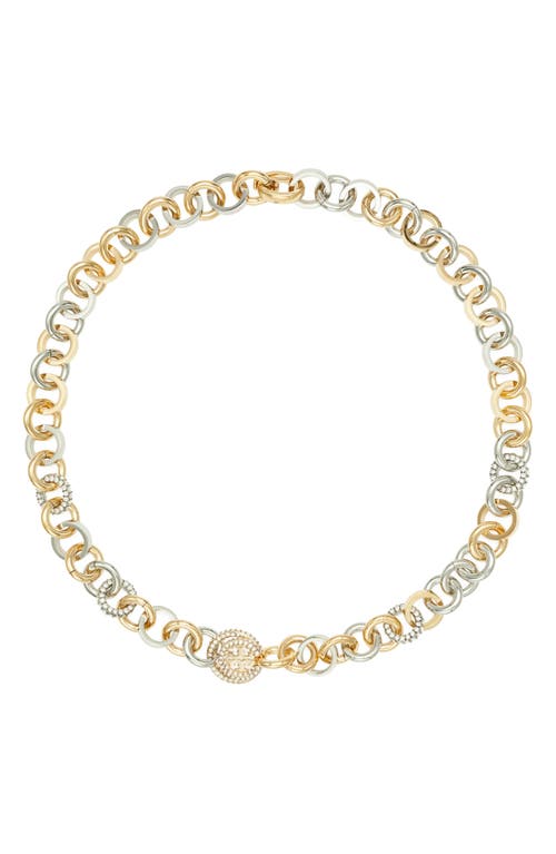 Tory Burch Miller Pavé Chain Necklace In Gold