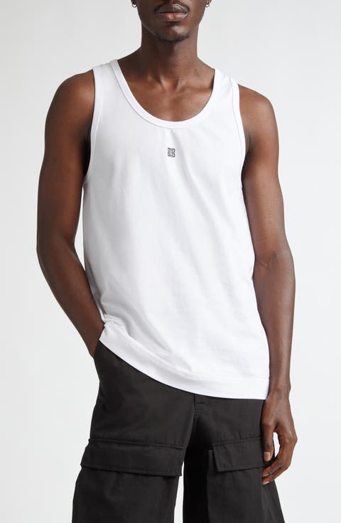 4G Logo Embroidered Cotton Tank