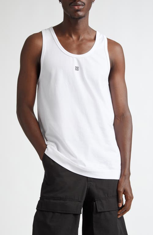 Givenchy 4G Logo Embroidered Cotton Tank in White  product