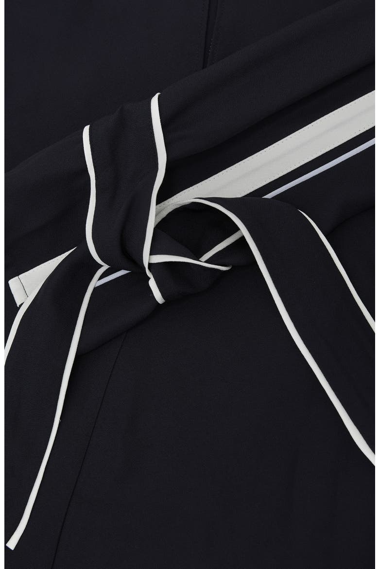 Tammy Long Sleeve Tipped Shift Dress, Alternate, color, NAVY