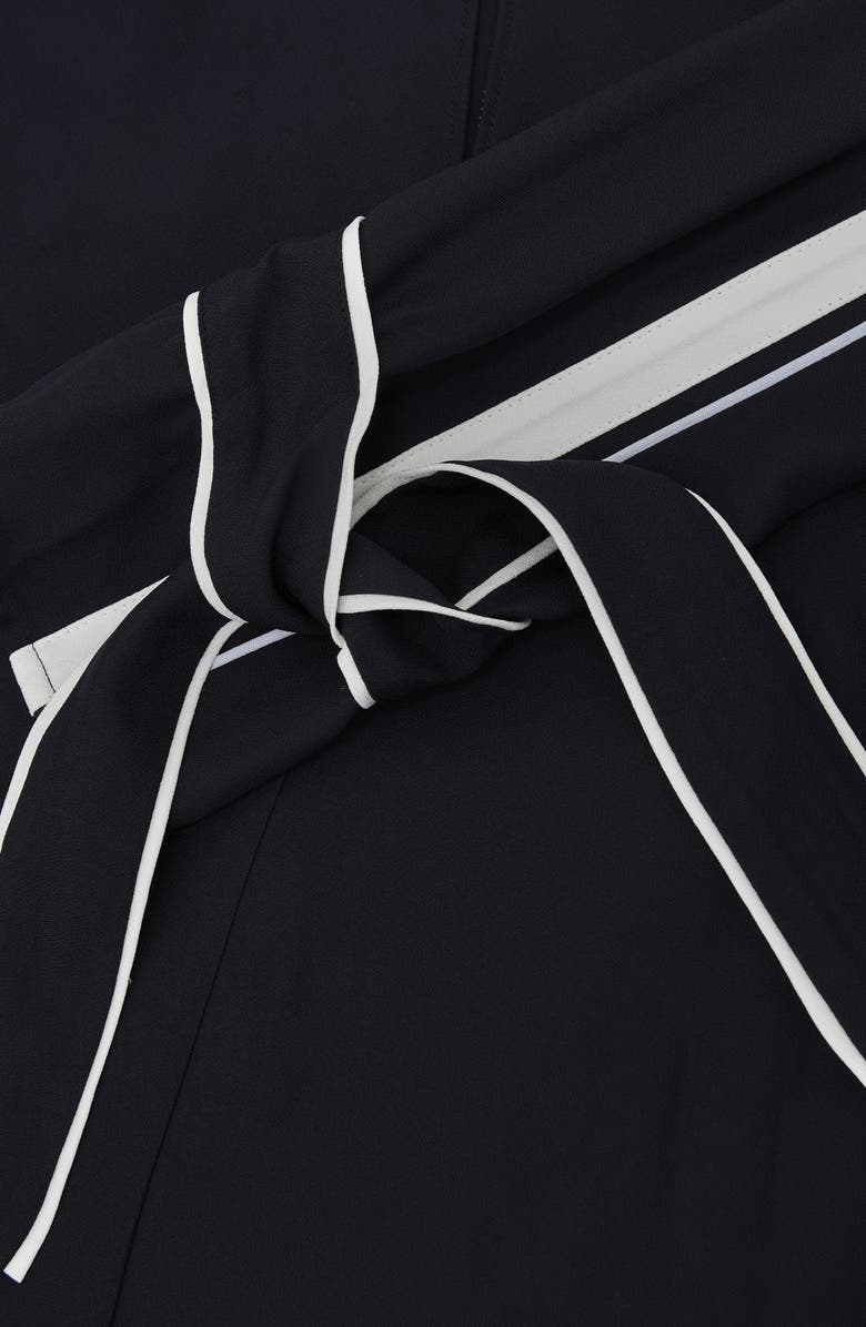 Reiss Tammy Long Sleeve Tipped Shift Dress, Alternate, color, Navy