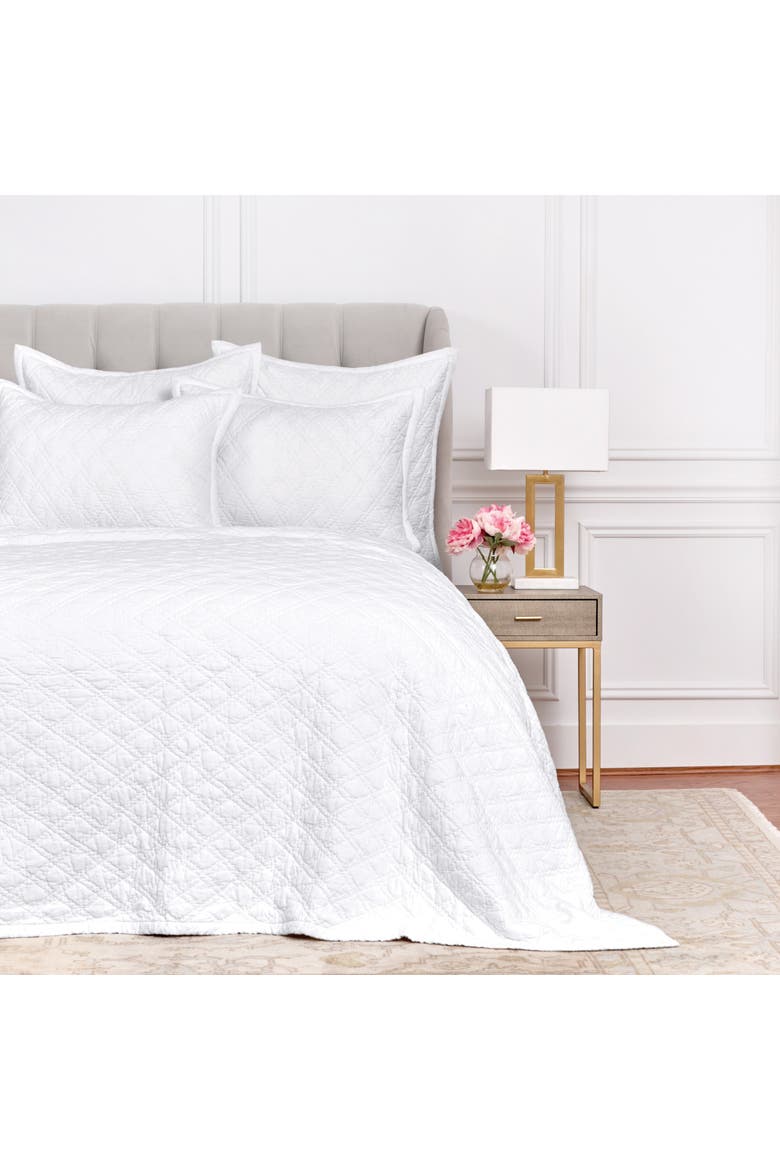 Emory Dove Queen Quilt, Alternate, color, White