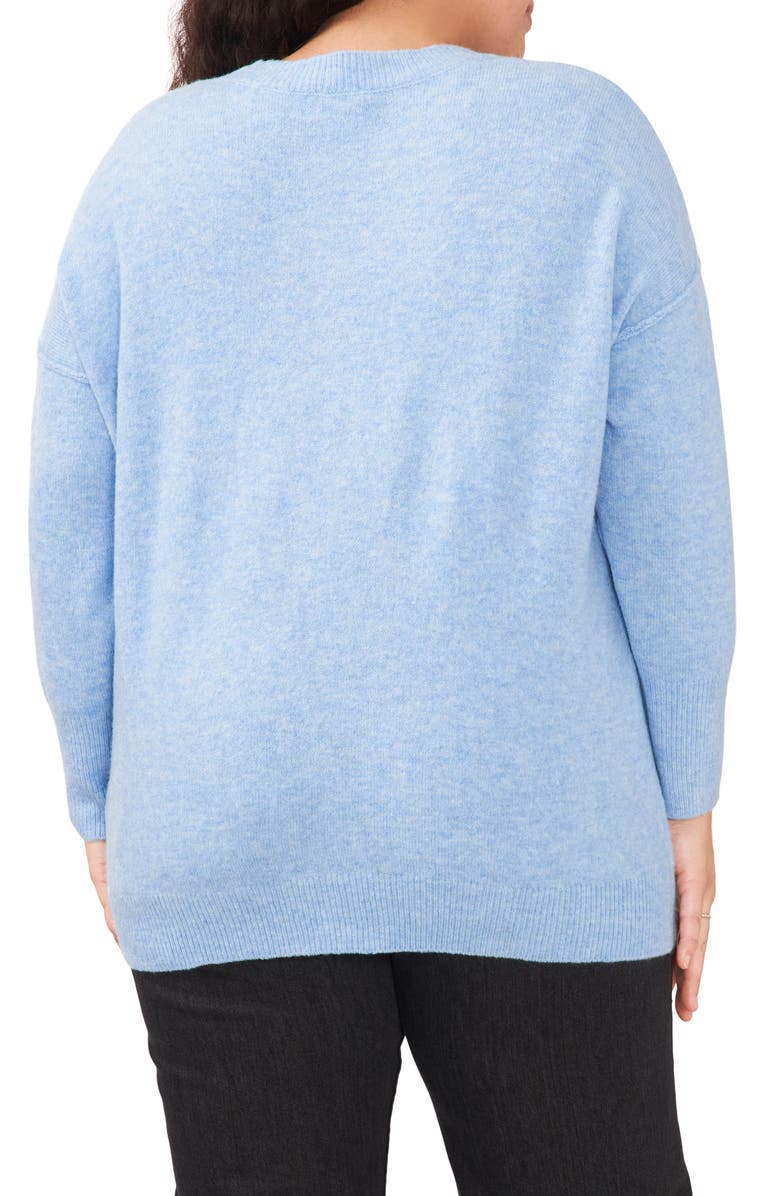 Vince Camuto Crewneck Sweater, Alternate, color, Blue Hthr