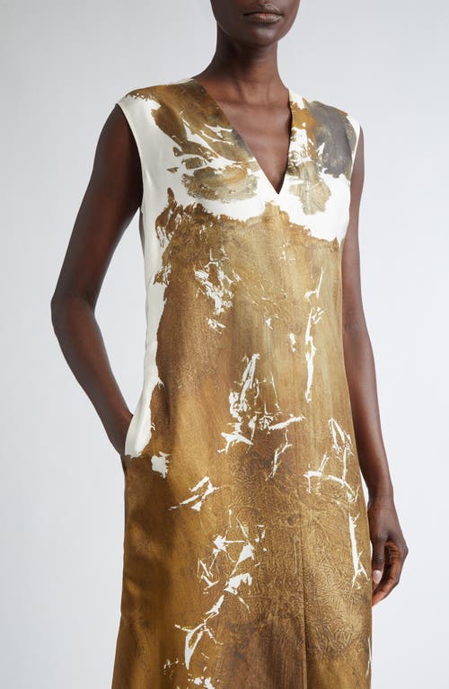 Altuzarra Cherie Printed Silk Maxi Dress In 346315 Python Painted Bodies