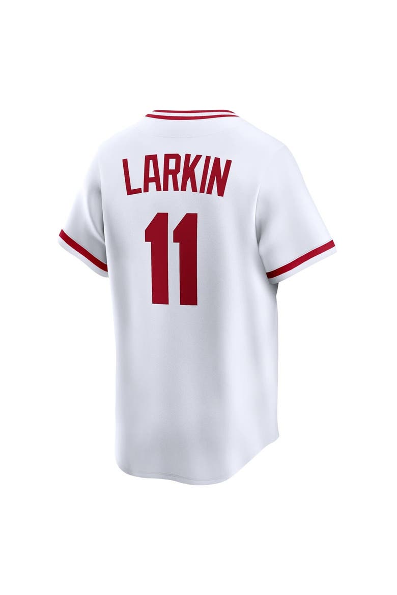 Men's Nike Barry Larkin White Cincinnati Reds Throwback Cooperstown Collection Limited Jersey, Alternate, color, White